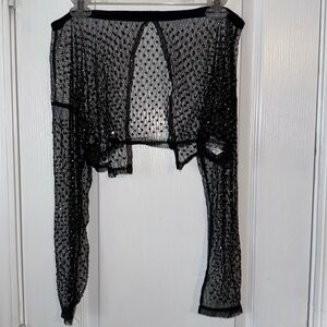 NWOT SHEIN Sheer Bedazzled Shrug
